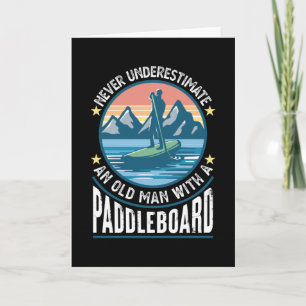 Paddleboarding Birthday Geschenk für Vater des Alt Karte