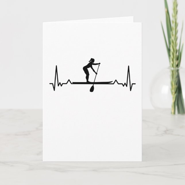 Paddleboarding Sup Girls Heartbeat-Geschenk Karte (Vorderseite)