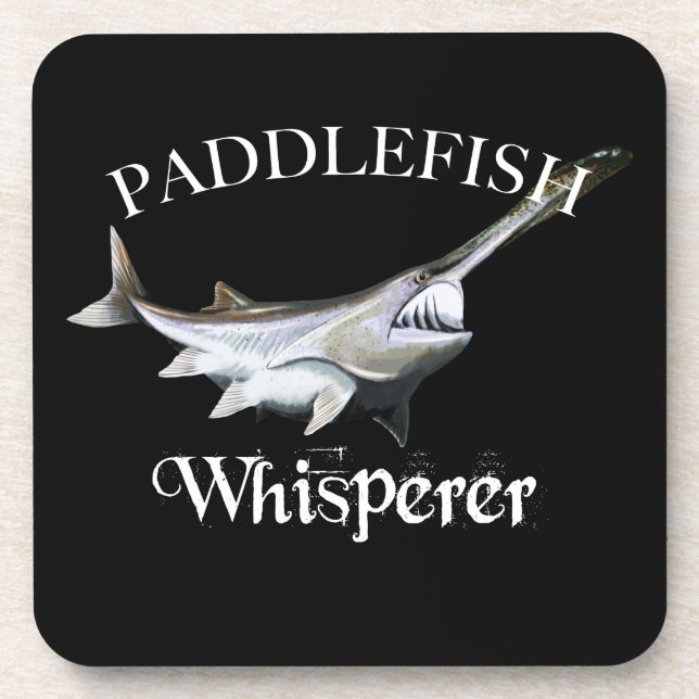 Paddlefish Whisperer Getränkeuntersetzer (Vorderseite)