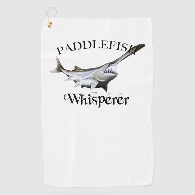 Paddlefish Whisperer Leichtfisch Handtuch (Vorderseite)