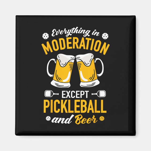 Paddlell Tennis - Dminton Beer Tasse Picklell and  Magnet (Vorne)