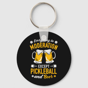 Paddlell Tennis - Dminton Beer Tasse Picklell and  Schlüsselanhänger