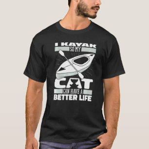 Paddler Katze Paddel Yak  Paddeln T-Shirt