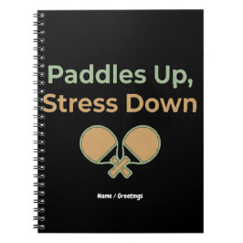 Paddles hoch Stress runter Retro-Sport-Ästhetik Notizblock