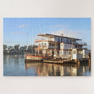 Paddlesteamer, früh morgens, Mannum
