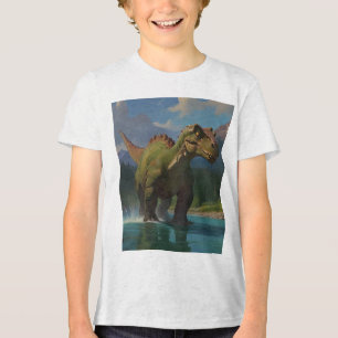 Paddling Brontosaurus & River Fun Tri-Blend Shirt