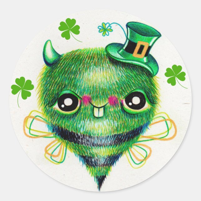 Paddy Bug St. Patrick's Day Aufkleber (Vorderseite)