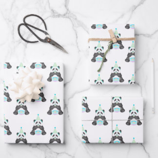 Paddy Party Panda mit Tortenmuster Geschenkpapier Set