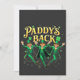 Paddy's Back Funny St Patrick's Day Trump Unterstü Feiertagskarte