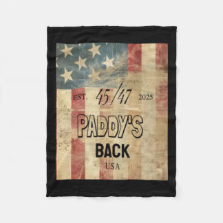 Paddy's Back Funny Trump2 Fleecedecke