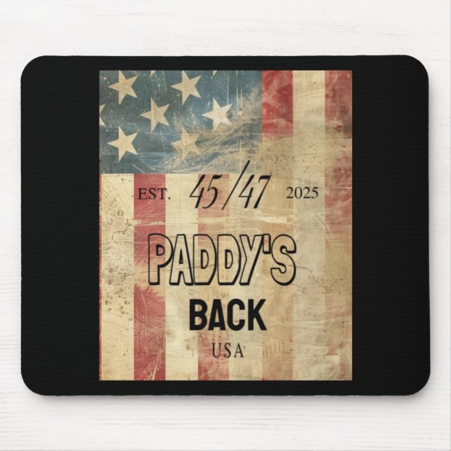 Paddy's Back Funny Trump2 Mousepad (Vorne)