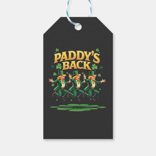 Paddy's Back Funny Trump St Patrick Day Leopard Geschenkanhänger (Vorderseite)