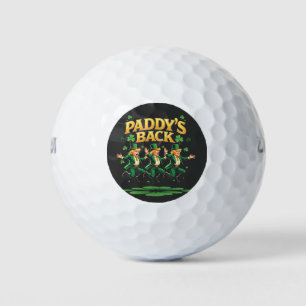 Paddy's Back Funny Trump St Patrick Day Leopard Golfball