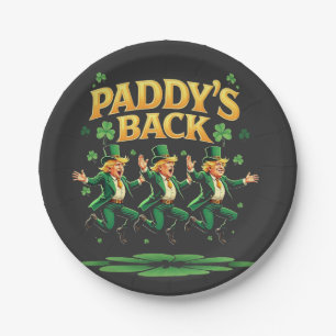 Paddy's Back Funny Trump St Patrick Day Leopard Pappteller
