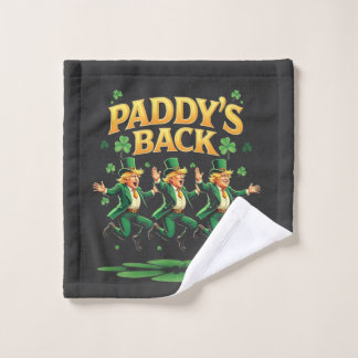 Paddy's Back Funny Trump St Patrick Day Leopard Waschlappen