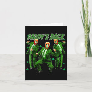 Paddys Back Funny Trump St Patricks Day Irish Sham Karte