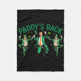 Paddy's Back Funny Trump tanzt St Patrick's Day Fleecedecke
