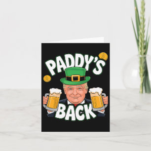 Paddy's Back Lustiger Trump St. Patrick’s Day Sham Karte