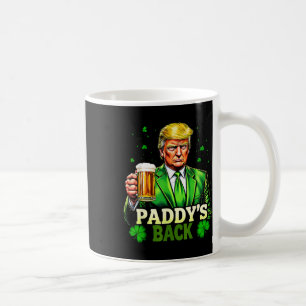 Paddy's Back Trump Beer Kleeblatt St Patricks Day  Kaffeetasse