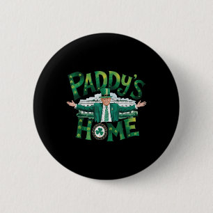 Paddys Zuhause Trump Funny St Patricks Day Kleebla Button