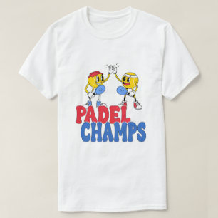 Padel Champs   T-Shirt Rétro Dessin Animé Sportif 
