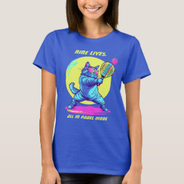 🐈‍⬛Padel CLAWS OUT. GAME ON T-Shirt