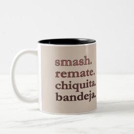 Padel Coffee Mug-Personalize Word Vibes Taupe Zweifarbige Tasse