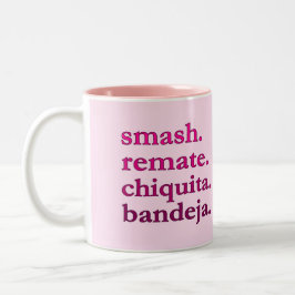 PADEL COFFEE MUG – WORD VIBES – BRIGHT LIGHT PINKS ZWEIFARBIGE TASSE