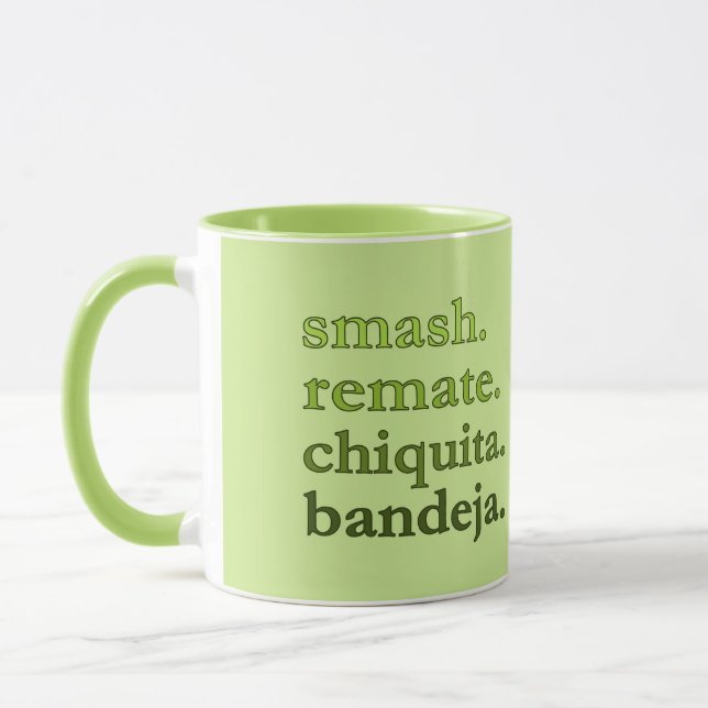 PADEL COFFEE MUG – WORD VIBES – LIME GREEN TASSE (Links)