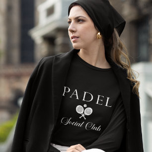 Padel Damen T-Shirt – Padel Social Club Schwarz Tri-Blend Shirt