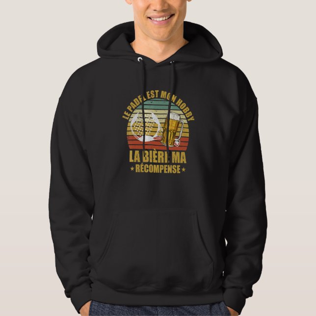 Padel Est My Hobby Beer Mein Padelist Belohnung Hoodie (Vorderseite)