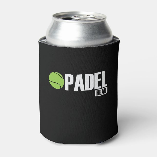 Padel Head Tennis Sport und Ball Dosenkühler (Kanne Vorderseite)