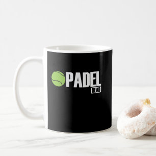 Padel Head Tennis Sport und Ball Kaffeetasse