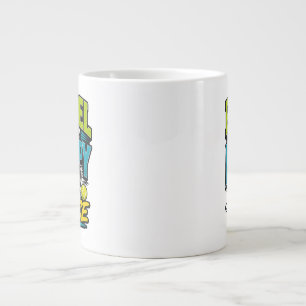 Padel ist mein glücklicher Ort Retro-Sportarten Jumbo-Tasse