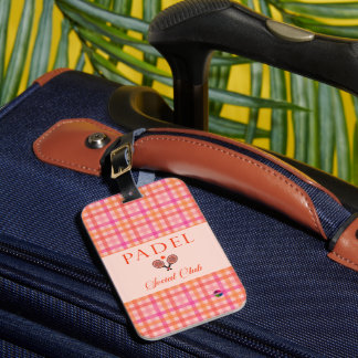 Padel Luggage Tag - Social Club Gingham Brights Gepäckanhänger