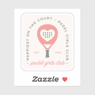 Padel Mädchenclub rosa Ästhetik Aufkleber