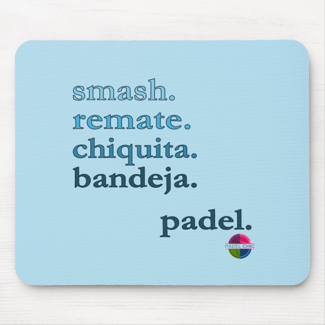 Padel-Mauspad - Word Vibe Sky Blue Mousepad (Vorne)