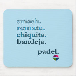 Padel Mouse Pad - Word Vibe Sky Blue Mousepad