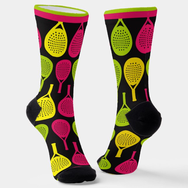 🎾 Padel Neon Kundgebung Runners Socken (Gewinkelt)