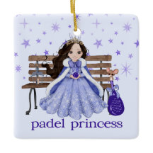PADEL ORNAMENT – ADORABLE PADEL PRINCESS in BLUE