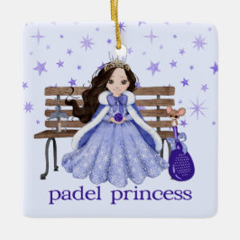 PADEL ORNAMENT – ADORABLE PADEL PRINCESS in BLUE