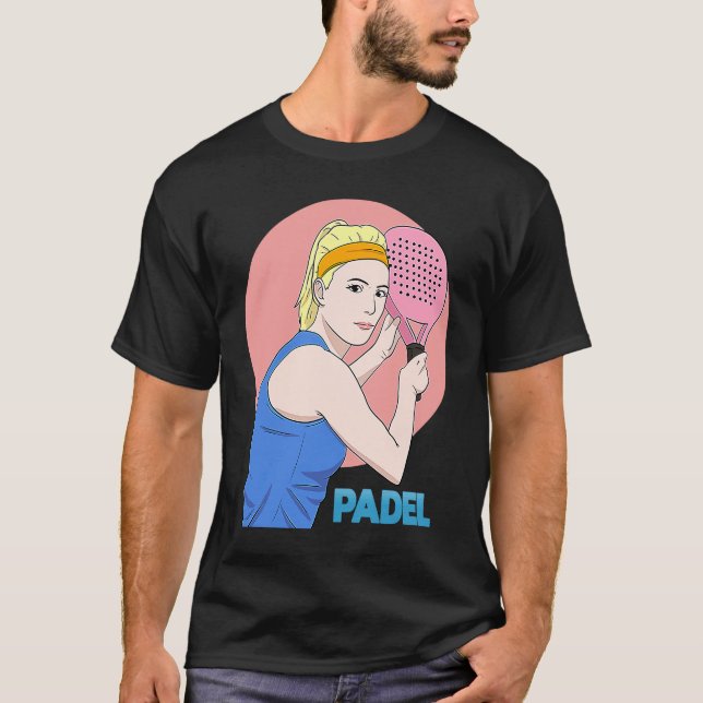 Padel Paddle Tennis Queen Princess Backhand Racket T-Shirt (Vorderseite)