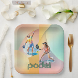 Padel Paper Plate – The Vibrant Padel Style Pappteller
