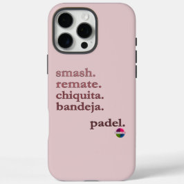 Padel Phone Case-Personalize Word Vibe Dusty Rose iPhone 16 Pro Max Hülle