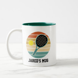 Padel Player Retro Zweifarbige Tasse