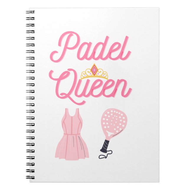 Padel Queen Notebook Notizblock (Vorderseite)