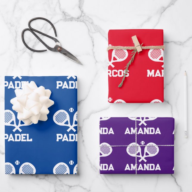 Padel raquette feuilles de papier d'emballage de N (Recto)
