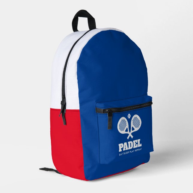 Padel-Rucksack mit benutzerdefinierten Optionen fü Bedruckter Rucksack (Rückseitige Ecke links)