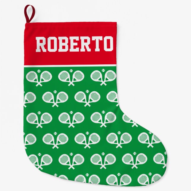 Padel-Schläger Weihnachtsfest Strumpf mit individu Großer Weihnachtsstrumpf (Vorderseite)