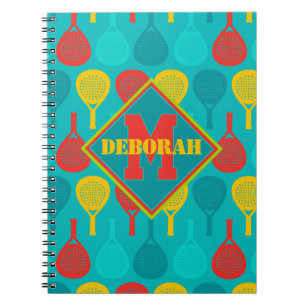 Padel Smash Notes mit Monogramm Notizblock